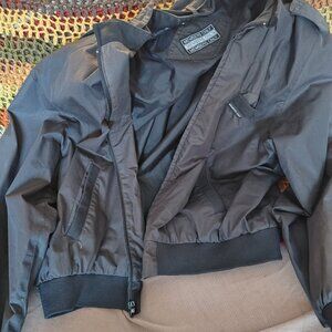 Vintage 80s Members Only Bomber Jacket Gray Full Zip Lightweight